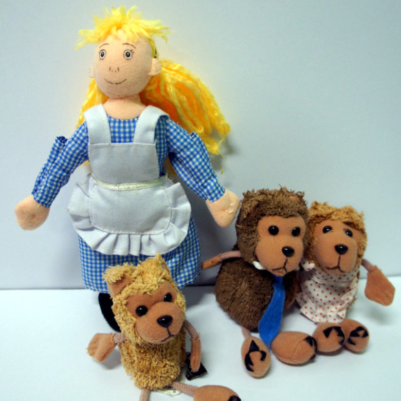 Goldilocks & The Three Bears Puppets Warwick Toy Library